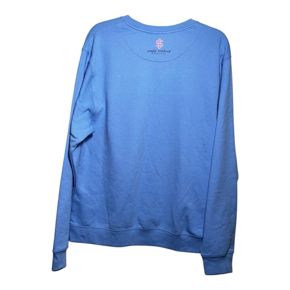 NWOT SIMPLY SOUTHERN “Elf” Blue Sweatshirt - M - Picture 2 of 4